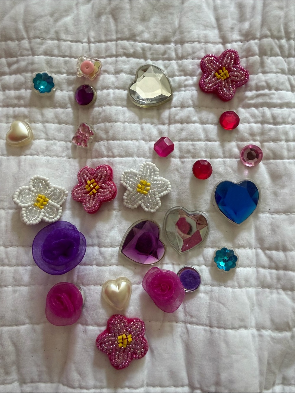 Disney Assorted Gems for crowns- Pink Purple Blue White Red